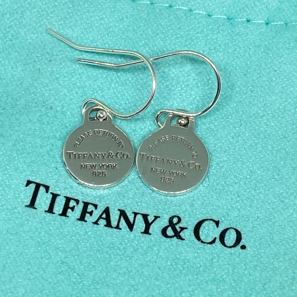 Tiffany & Co mini round tag earrings Return to Tiffany box - Picture 5 of 5